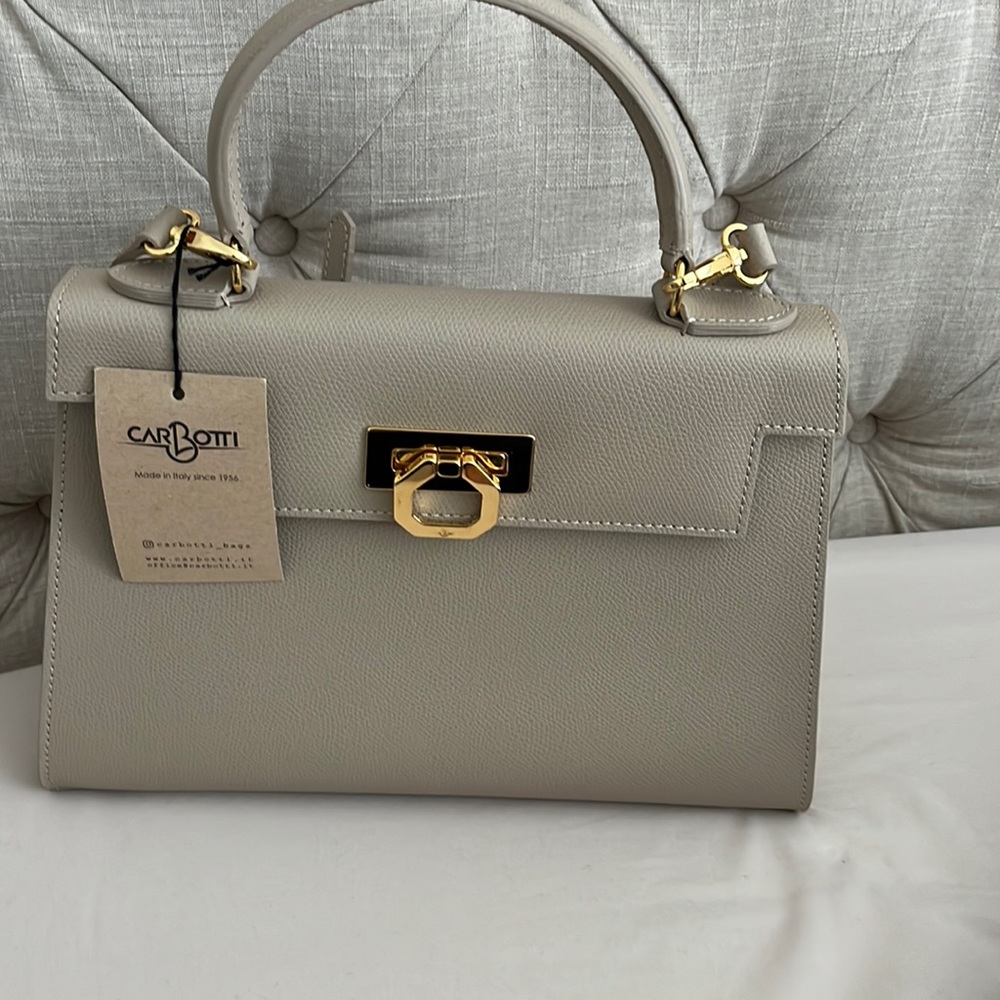 Carbotti leather handbag . Made in Italy .Brand new!